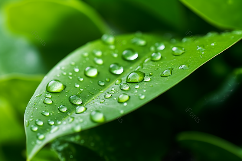 绿色的叶子上的水珠清新绿色植高清图片摄影图特写,高清,摄影图,摄影图片,图片大全,摄影图免费下载